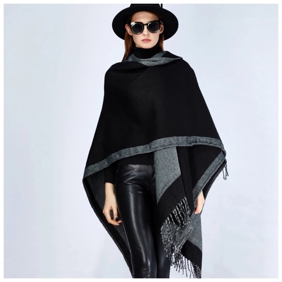 The ALICK Reversible Cashmere Shawl Wrap - Picture 3 of 6